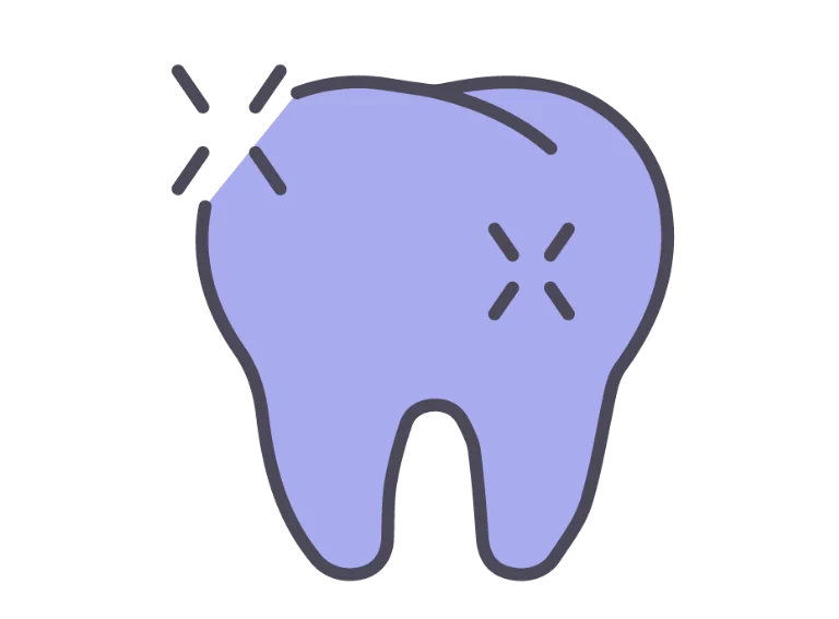 ikona fioletowego zęba